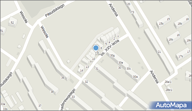 Bielawa, Paderewskiego Ignacego Jana, 9, mapa Bielawa