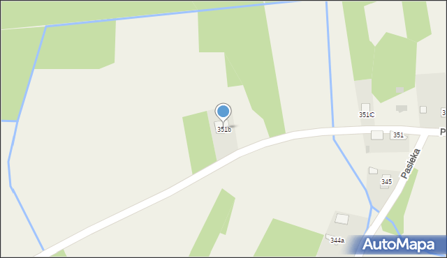 Bielcza, Pasieka, 351b, mapa Bielcza
