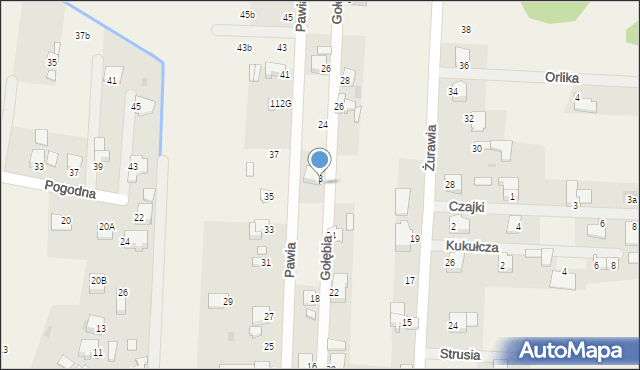 Bielicha, Pawia, 22, mapa Bielicha
