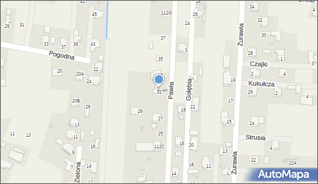 Bielicha, Pawia, 31, mapa Bielicha