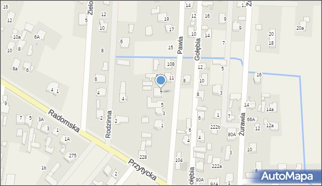 Bielicha, Pawia, 7, mapa Bielicha