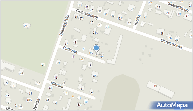 Bielsk Podlaski, Parkowa, 7, mapa Bielsk Podlaski