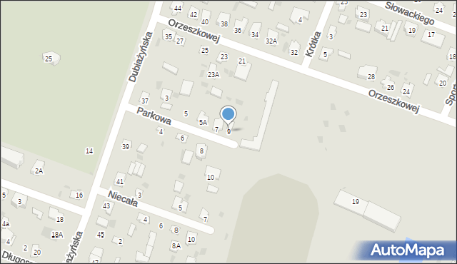 Bielsk Podlaski, Parkowa, 9, mapa Bielsk Podlaski