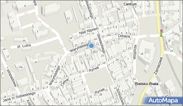 Bielsko-Biała, Pankiewicza Józefa, 5, mapa Bielsko-Białej