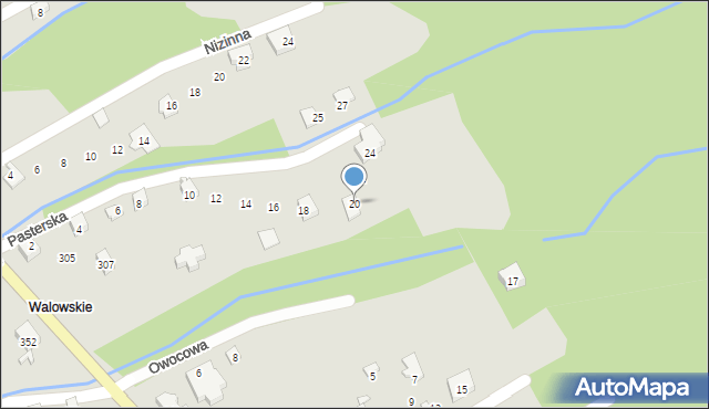 Bielsko-Biała, Pasterska, 20, mapa Bielsko-Białej