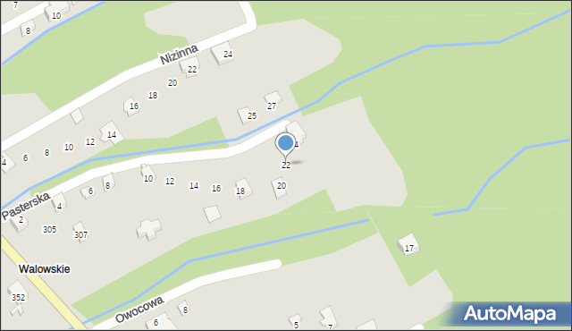 Bielsko-Biała, Pasterska, 22, mapa Bielsko-Białej