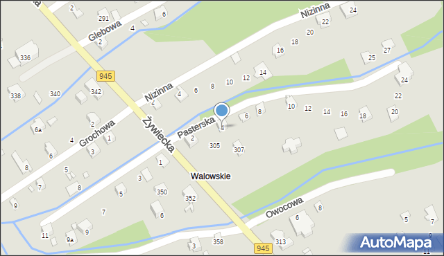 Bielsko-Biała, Pasterska, 4, mapa Bielsko-Białej