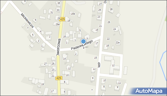 Bierawa, Paderewskiego Ignacego Jana, 4, mapa Bierawa