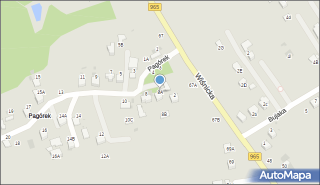 Bochnia, Pagórek, 8A, mapa Bochni