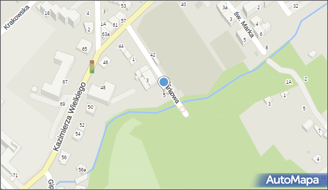 Bochnia, Parkowa, 5, mapa Bochni