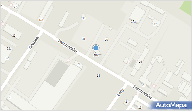 Bochnia, Partyzantów, 29a, mapa Bochni