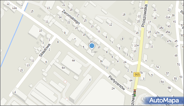 Bochnia, Partyzantów, 3c, mapa Bochni