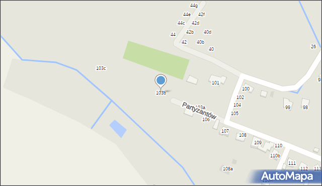 Boguchwała, Partyzantów, 103b, mapa Boguchwała