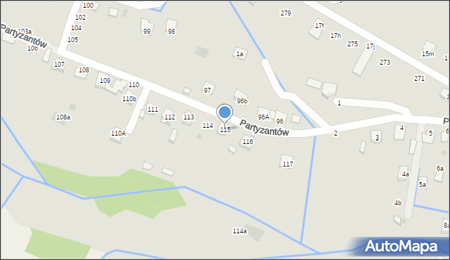 Boguchwała, Partyzantów, 115, mapa Boguchwała