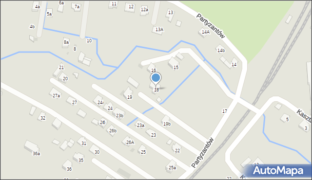 Boguchwała, Partyzantów, 18, mapa Boguchwała