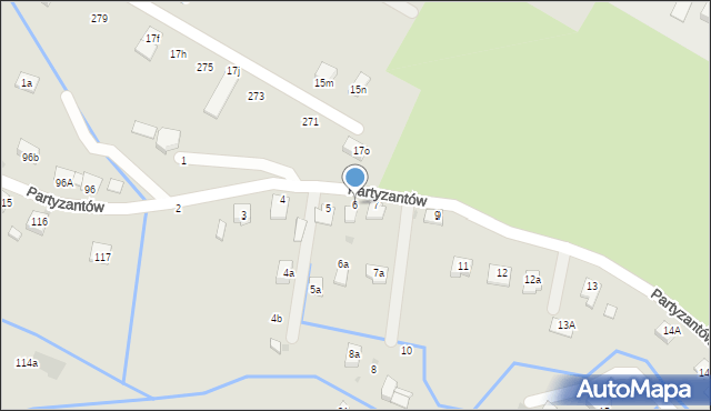 Boguchwała, Partyzantów, 6, mapa Boguchwała