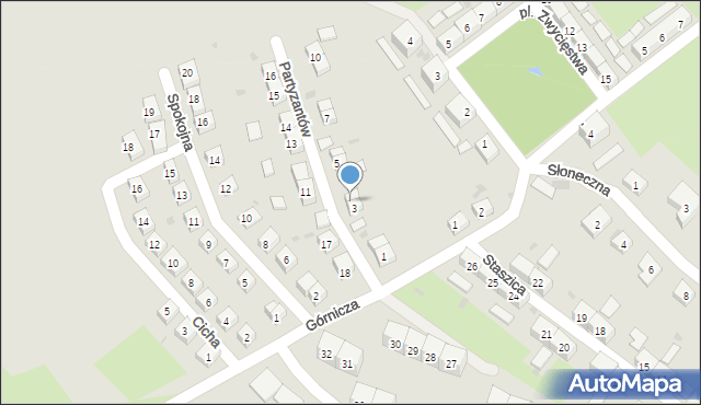 Boguszów-Gorce, Partyzantów, 4, mapa Boguszów-Gorce