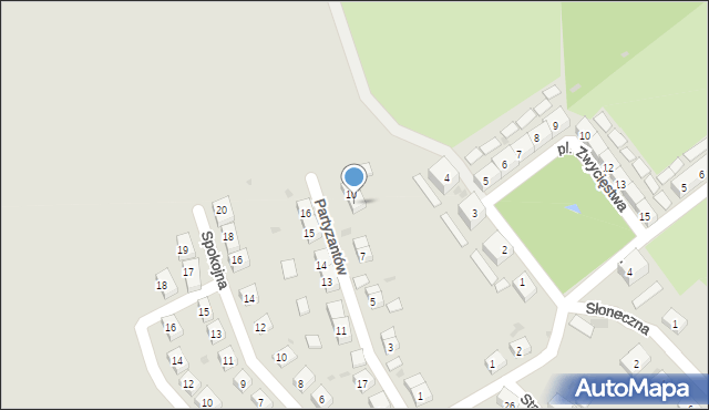 Boguszów-Gorce, Partyzantów, 9, mapa Boguszów-Gorce