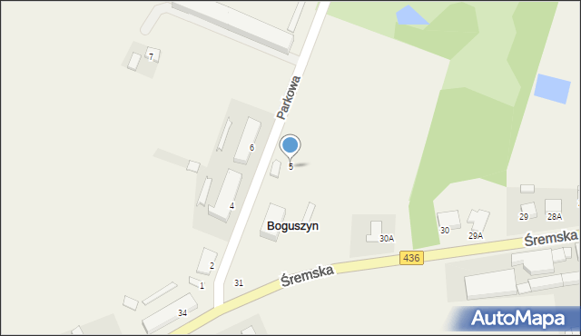 Boguszyn, Parkowa, 5, mapa Boguszyn