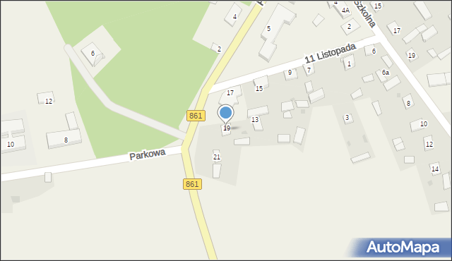 Bojanów, Parkowa, 19, mapa Bojanów