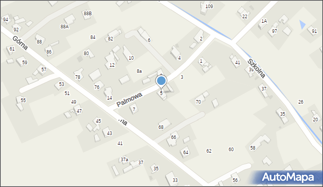 Bojszów, Palmowa, 5, mapa Bojszów