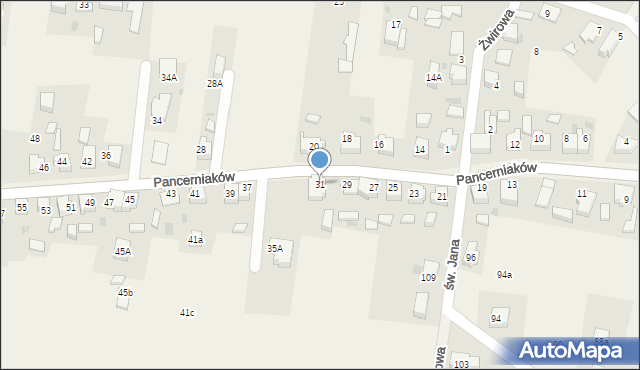 Bojszowy, Pancerniaków, 31, mapa Bojszowy