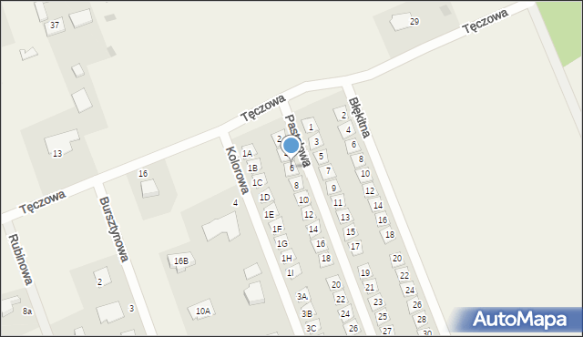 Bolesławice, Pastelowa, 6, mapa Bolesławice