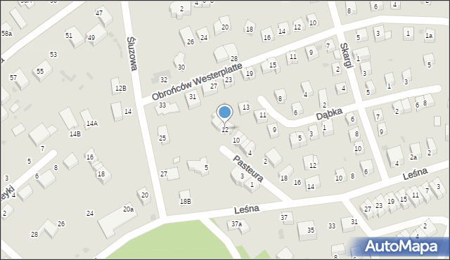 Bolesławiec, Pasteura Ludwika, 12, mapa Bolesławca