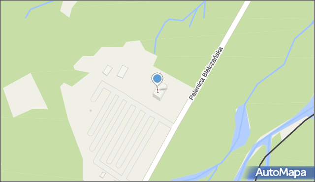 Brzegi, Palenica Białczańska, 1, mapa Brzegi