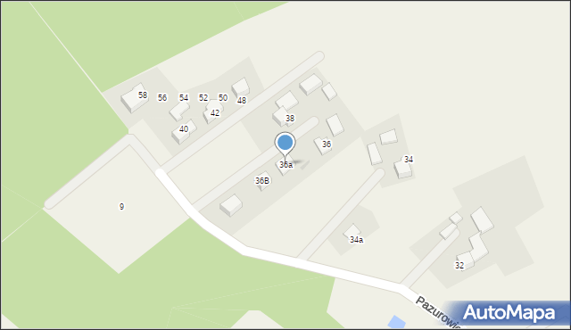Brzeźce, Pazurowicka, 36a, mapa Brzeźce