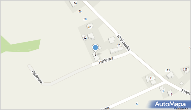 Brzoskwinia, Parkowa, 4, mapa Brzoskwinia