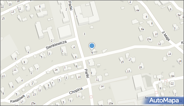 Brzozów, Pańki Waleriana, prof., 5, mapa Brzozów