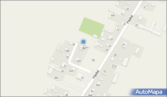 Budziszewice, Paska Jana Chryzostoma, 29b, mapa Budziszewice