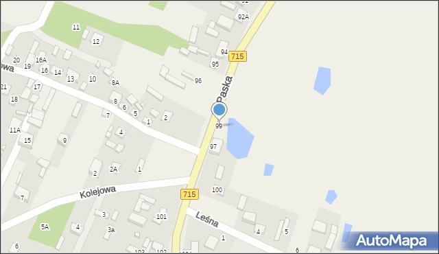 Budziszewice, Paska Jana Chryzostoma, 99, mapa Budziszewice