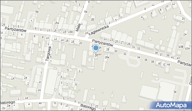 Busko-Zdrój, Partyzantów, 26, mapa Busko-Zdrój