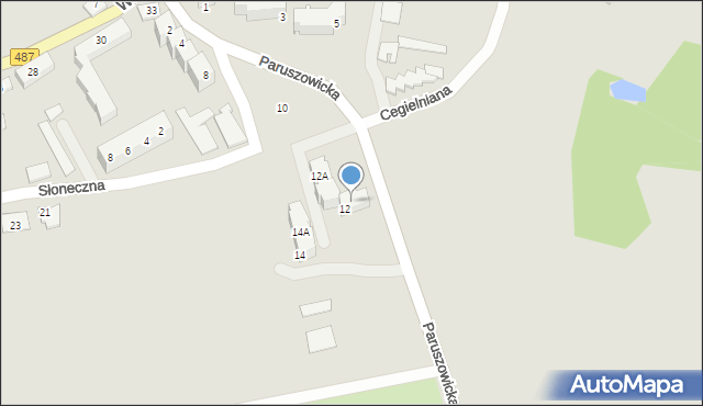 Byczyna, Paruszowicka, 12C, mapa Byczyna