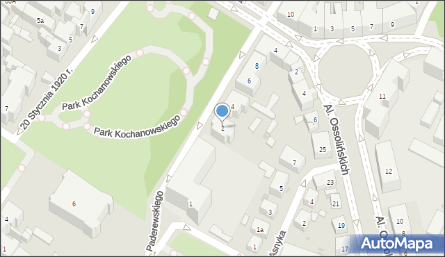 Bydgoszcz, Paderewskiego Ignacego Jana, 2, mapa Bydgoszczy