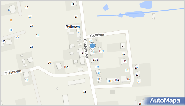 Bytkowo, Pawłowicka, 11/1, mapa Bytkowo