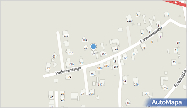 Bytom, Paderewskiego Ignacego Jana, 17, mapa Bytomia