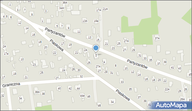 Cegłów, Partyzantów, 2, mapa Cegłów