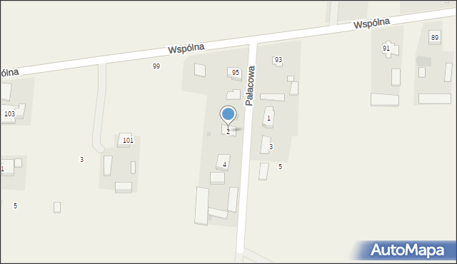 Chajęty, Pałacowa, 2, mapa Chajęty