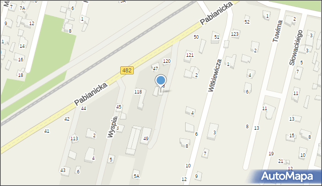 Chechło Pierwsze, Pabianicka, 48a, mapa Chechło Pierwsze