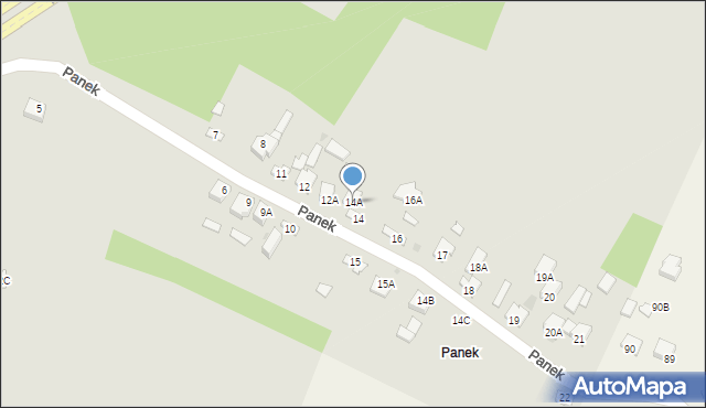 Chęciny, Panek, 14A, mapa Chęciny