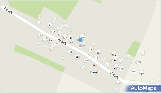 Chęciny, Panek, 16, mapa Chęciny