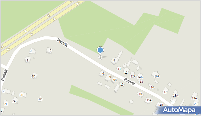 Chęciny, Panek, 7, mapa Chęciny