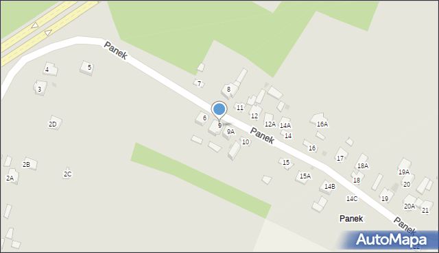 Chęciny, Panek, 9, mapa Chęciny