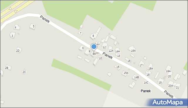 Chęciny, Panek, 9A, mapa Chęciny