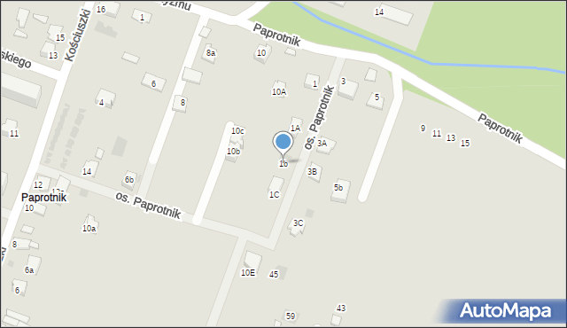 Chełmek, Paprotnik, 1b, mapa Chełmek