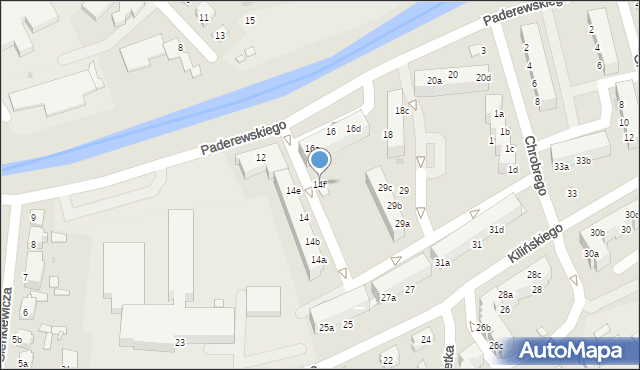 Chojnów, Paderewskiego Ignacego Jana, 14f, mapa Chojnów