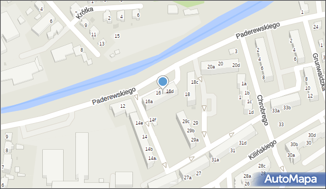 Chojnów, Paderewskiego Ignacego Jana, 16c, mapa Chojnów